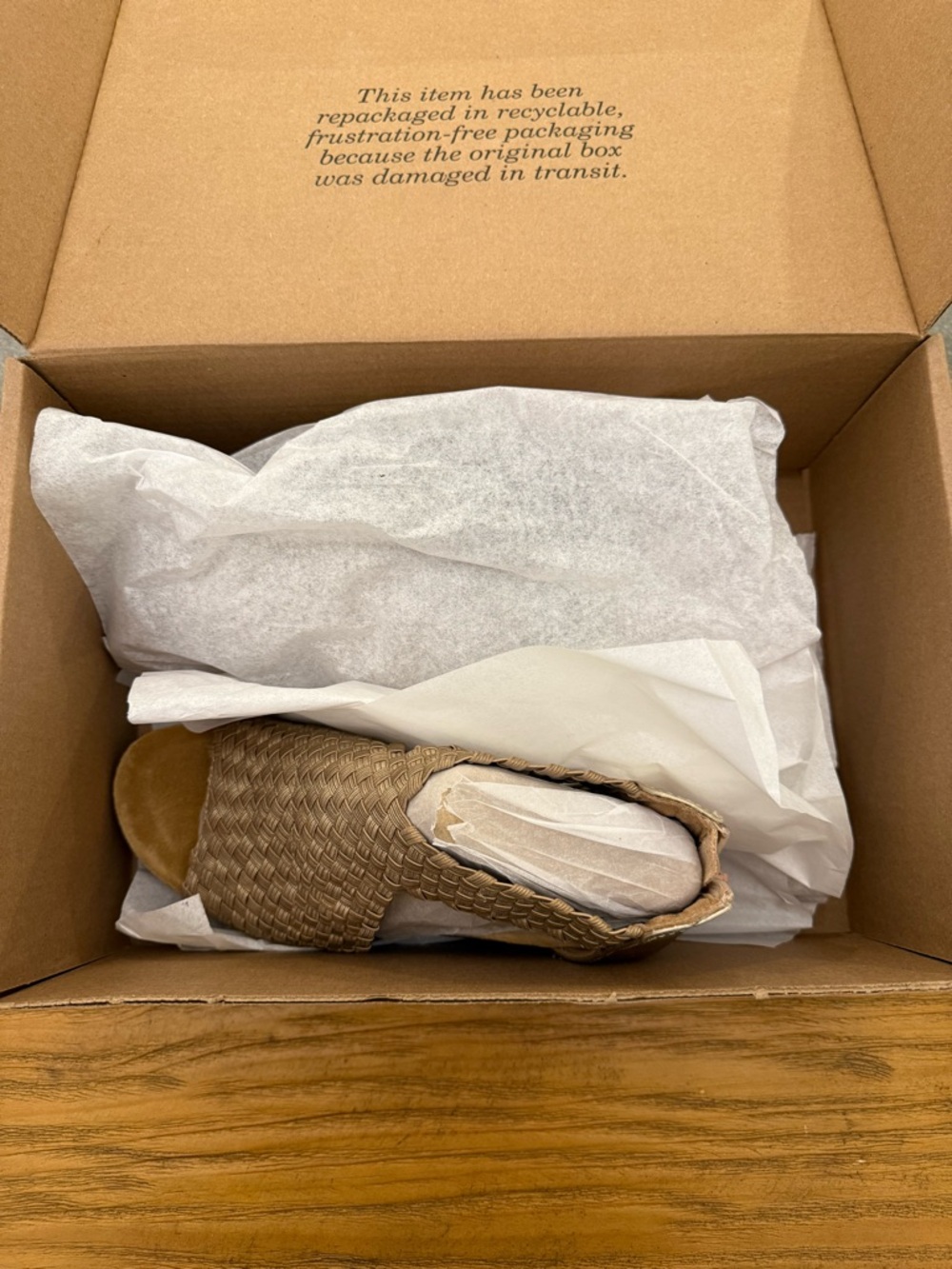 Comfortiva Alesha Metallic Woven Wedge Sandals Bronze Gold 6.5 NIB - Picture 12 of 12